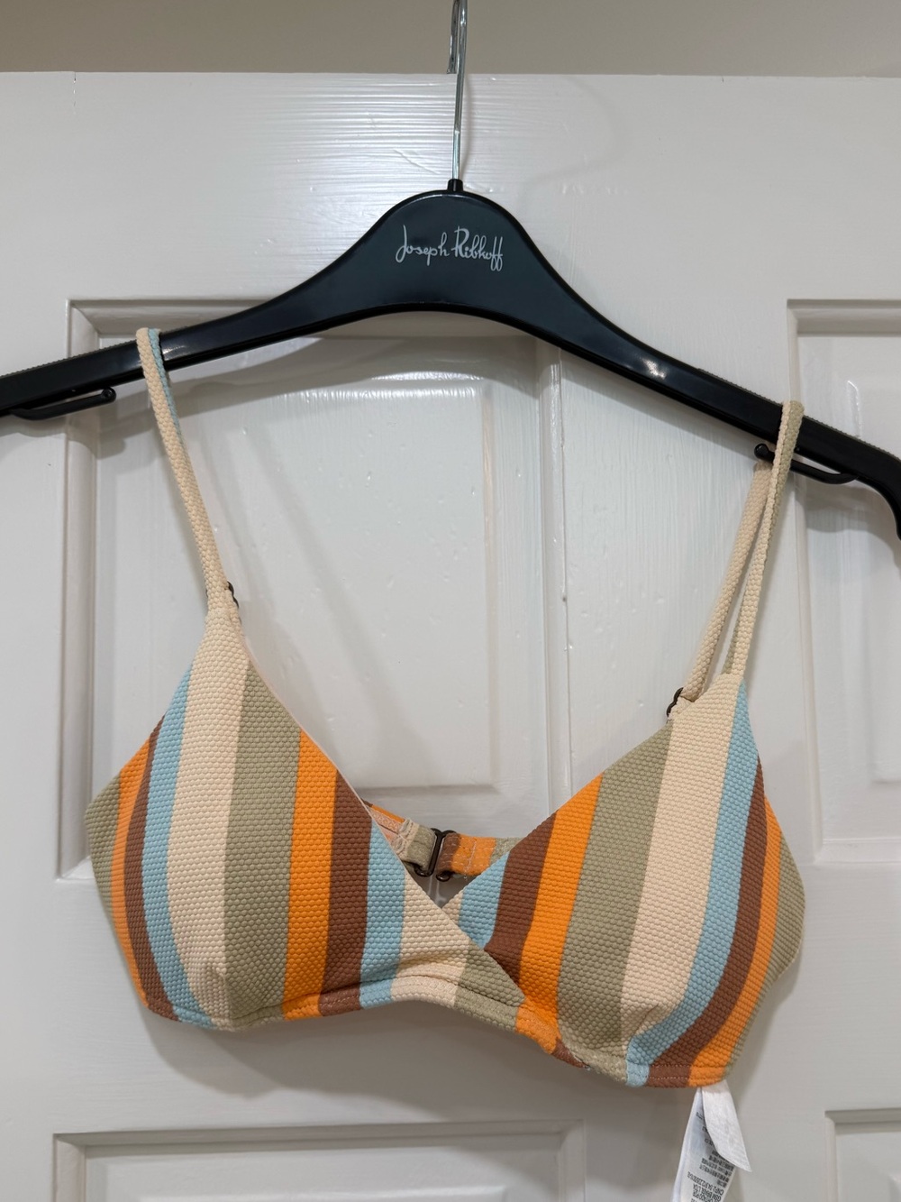 Billabong Striped Crossover Bikini Top-NWT!